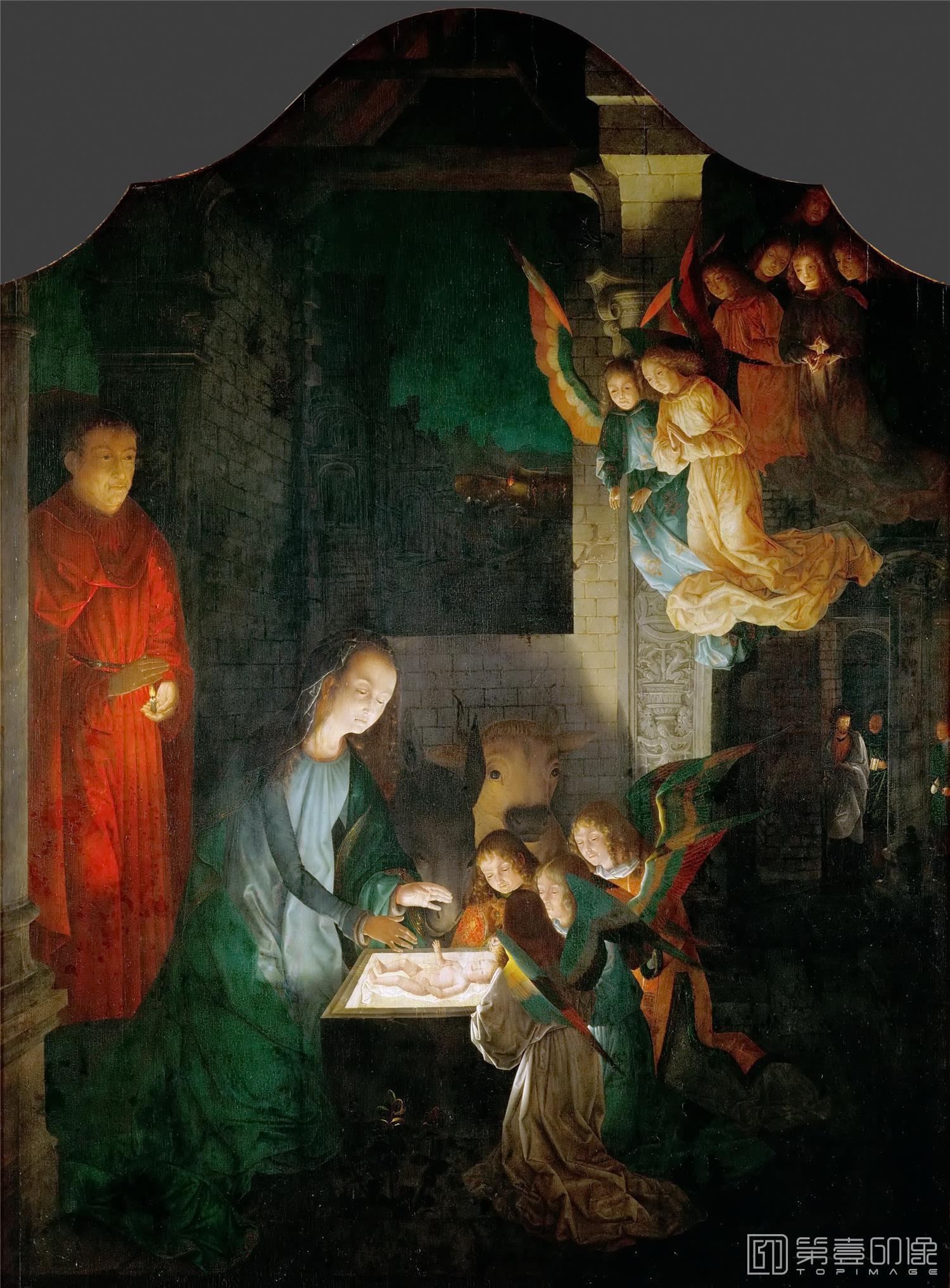 油画-奥地利维也纳艺术史博物馆-Michael Sittowc. or Nativity-568